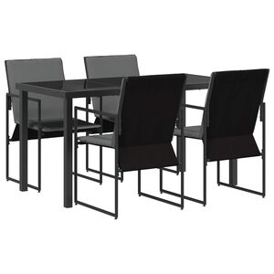 vidaXL Garden Dining Set 5 pcs Black and Anthracite
