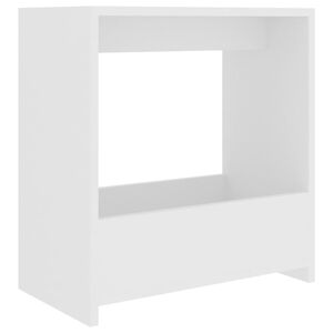 vidaXL Side Table | White | Engineered Wood | 50 cm x 26 cm x 50 cm | Side Table