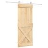 vidaXL Sliding Door 80 x 210 cm Solid Pine Wood (Untreated)