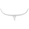Wall Mounted Aluminium Bull’s Head Decoration Silver 96 cm