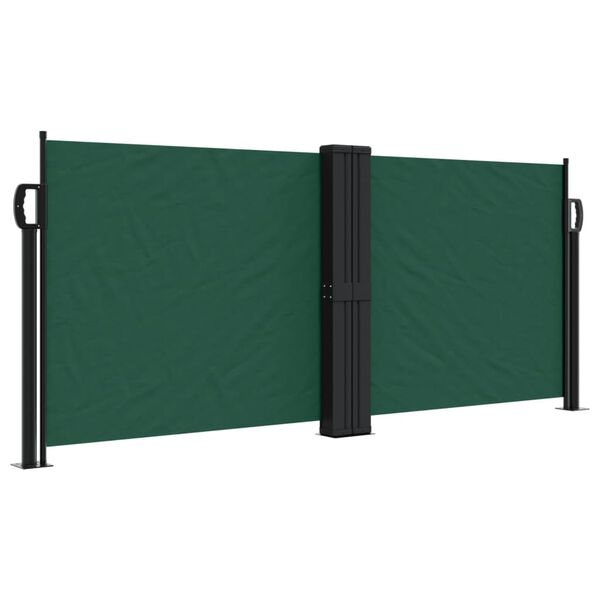 vidaXL Retractable Side Awning Dark Green 100x600 cm
