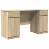vidaXL Desk with Drawer Sonoma oak 140 x 49 x 76 cm Engineered wood