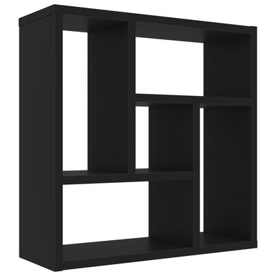 vidaXL Wall Shelf Black 45.1x16x45.1 cm Engineered Wood