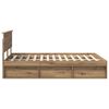 vidaXL Bed Frame Artisian Oak 135 x 190 cm Solid Pine Wood
