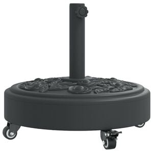 vidaXL Parasol Base with Wheels for &Oslash;38 / 48 mm Poles 27 kg Round