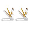 vidaXL Toilet Seats with Soft Close Lids 2 pcs Plastic White and Yellow