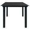 vidaXL 7 Piece Garden Dining Set Black Glass and Steel