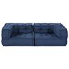 vidaXL Modular Sofa 3 pcs Indigo 140 x 70 x 36 cm Fabric