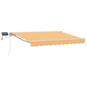 vidaXL Manual Awning Frame with LEDs Sand 3.5 x 2 m