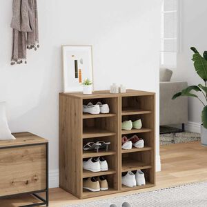 vidaXL Shoe Cabinet 32 x 35 x 70 cm Artisan Oak 5 pairs of shoes