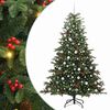 vidaXL Artificial Christmas Tree with 300 LEDs with Stand Green 210 cm