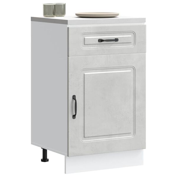vidaXL Kitchen Base Cabinet Kalmar Concrete Grey Engineered Wood