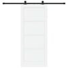 vidaXL Sliding Door White and Black 86 x 198.5 cm Solid Pine Wood