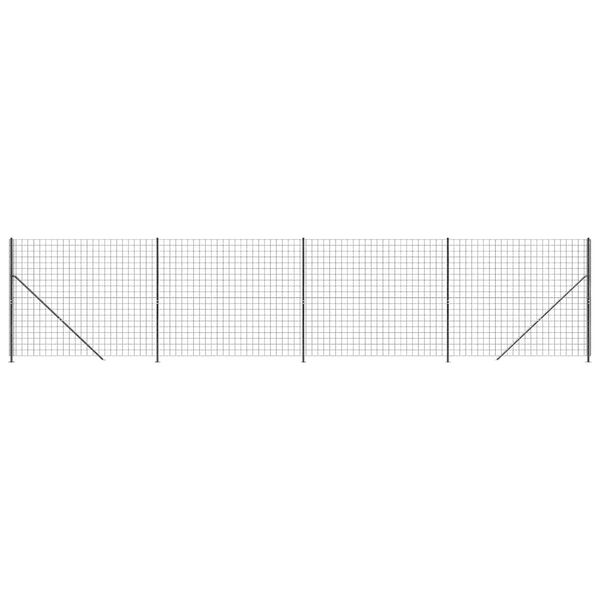 vidaXL Wire Mesh Fence with Flange Anthracite 2x10 m