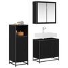 vidaXL Bathroom Furniture Set 3 pcs Black Oak Engineered Wood