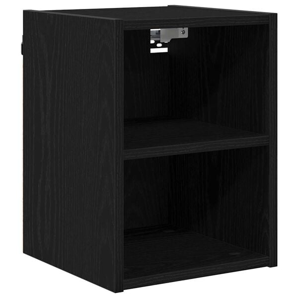 vidaXL Hanging Cabinet Black Oak 30 x 29.5 x 40 cm Engineered Wood