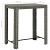 vidaXL 7 Piece Garden Bar Set with Cushions Poly Rattan Grey