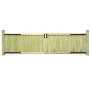 vidaXL Garden Gates 2 pcs Impregnated Pinewood 300x75 cm