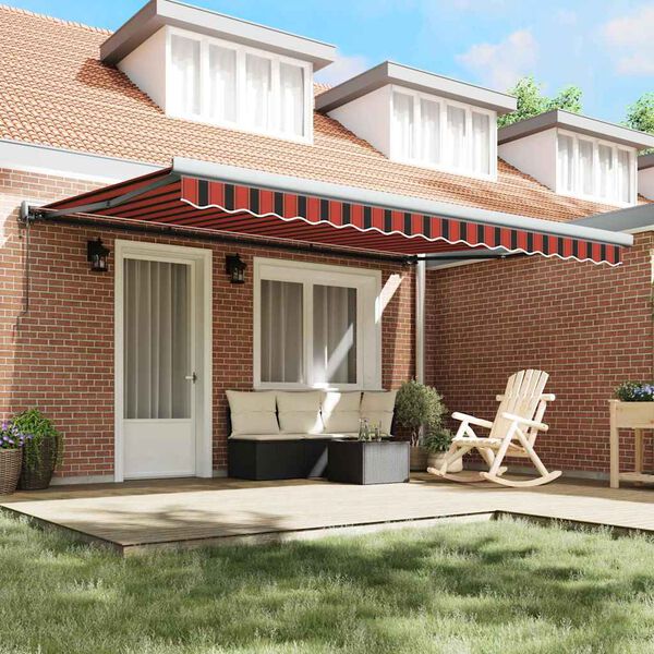 vidaXL Awning Orange and Brown 450 x 300 x 165 cm