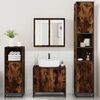 vidaXL 4&nbsp;Piece Bathroom Furniture Set&nbsp;Smoked Oak Engineered Wood