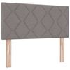 vidaXL Headboard with LED Strip Lights Light Grey 90 cm Fabric