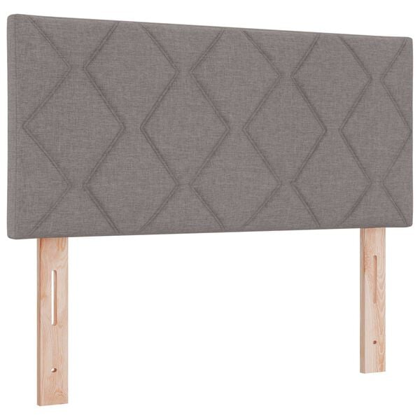 vidaXL Headboard with LED Strip Lights Light Grey 90 cm Fabric
