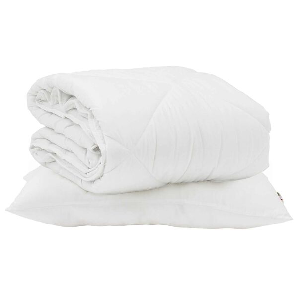 vidaXL Summer Duvet with Pillow 2 pcs White Microfiber