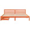 vidaXL Bed Frame without Mattress Wax Brown 180x200 cm Super King Solid Wood Pine