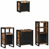 vidaXL Bathroom Furniture Set with Shelf 4 pcs Brown Solid Mango Wood