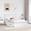 vidaXL Storage Bed with Headboard White 140 x 200 cm Engineered Wood