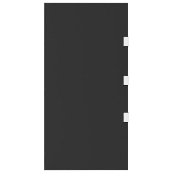 vidaXL Side Panel for Door Canopy Black 50x100 cm Tempered Glass