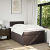 vidaXL Box Spring Bed with Mattress Dark Brown 120x200 cm Fabric