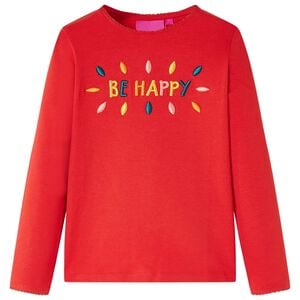 vidaXL Kids'T-shirt with Long Sleeves Red 128