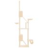 vidaXL Floor to Ceiling Cat Tree Cream 277-303 cm