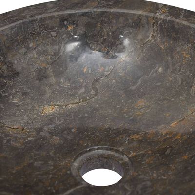 vidaXL Sink Grey Ø40x12 cm Marble