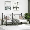 vidaXL Daybed with Trundle without Mattress Black 100x200 cm Steel