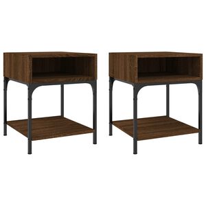 vidaXL Bedside Tables 2 pcs Brown Oak 40x41x50 cm Engineered Wood