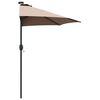 vidaXL Garden Parasol Taupe 294 x 150 x 223 cm Polyester and Steel
