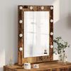 vidaXL Vanity Mirror with LED Strip Lights Old Wood 70 x 50 x 18 cm