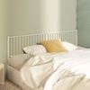 vidaXL Metal Replace Headboard White 200 cm