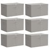 vidaXL Storage Box 6 pcs Non-woven fabric 55 x 35 x 32 cm 61.6 L