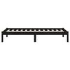 vidaXL Bed Frame without Mattress Black Solid Wood 100x200 cm
