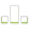 vidaXL Wall Cube Shelves 6 pcs White and Green