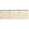 vidaXL Planter Ivory 240 x 80 x 75 cm Steel