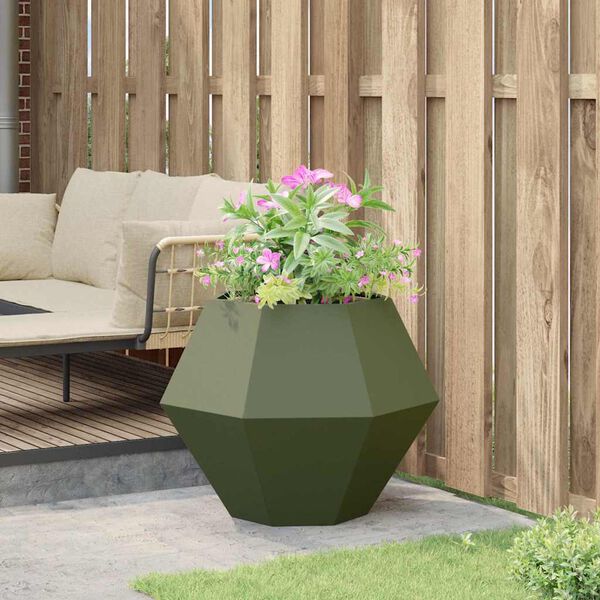 vidaXL Planter Olive Green 75 x 75 x 60 cm Steel