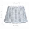 vidaXL Lamp Shade Wicker 38x23 cm White