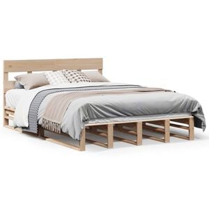 vidaXL Bed Frame without Mattress 160x200 cm Solid Wood Pine