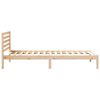 vidaXL Bed Frame with Headboard Brown 80 x 220 cm Solid Pine Wood