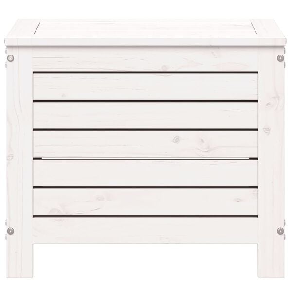 vidaXL Garden Footstool White 62x31.5x52 cm Solid Wood Pine