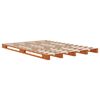 vidaXL Pallet Bed without Mattress Wax Brown 140x200 cm Solid Wood Pine